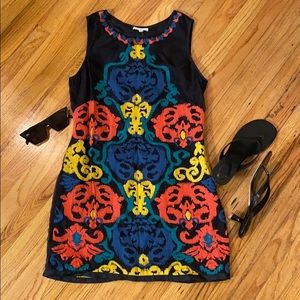 Shoshanna embroidered mini dress